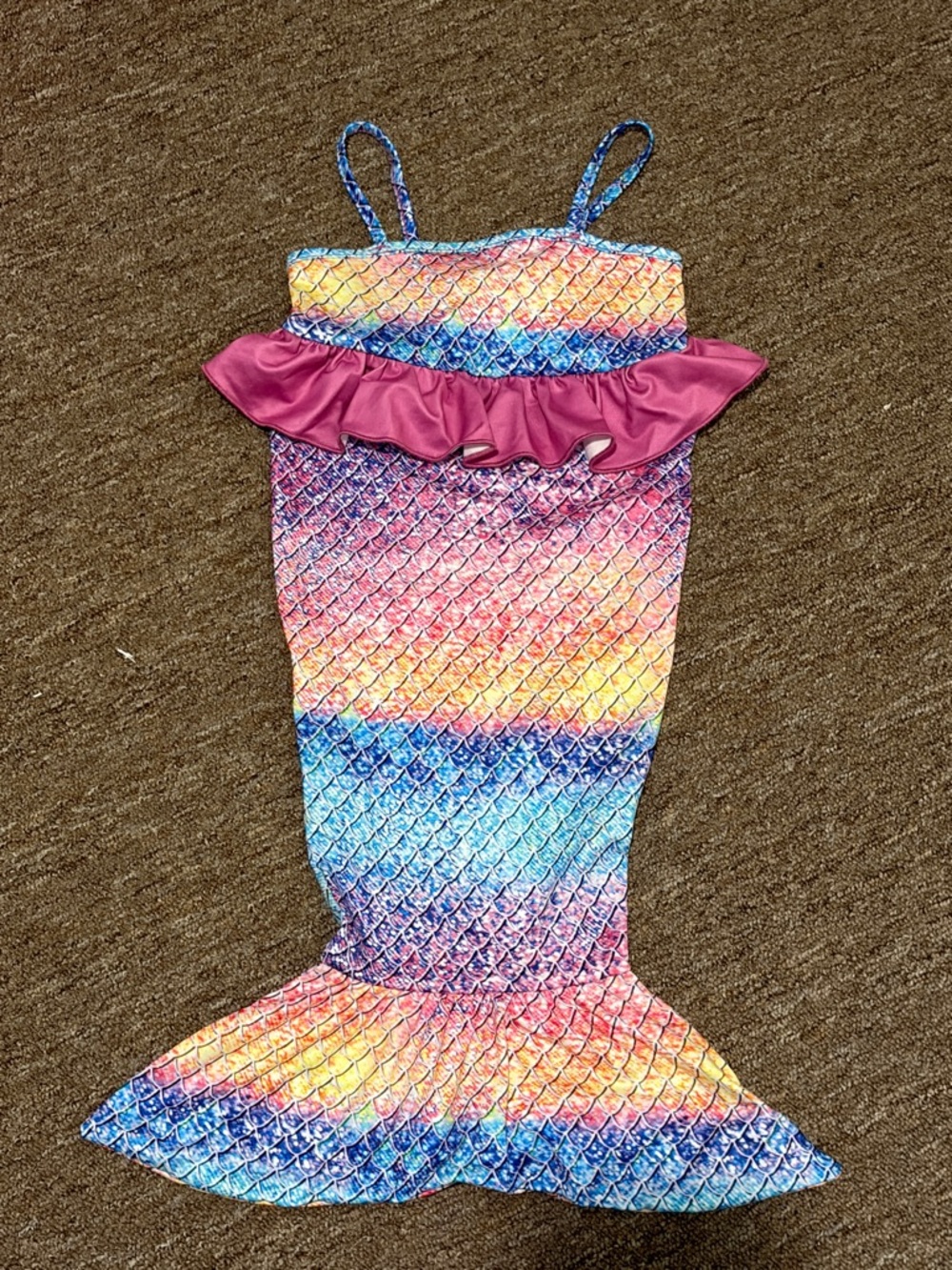 Light Blue Baby Romper with Blue Floral Trim and Pink Stitching
